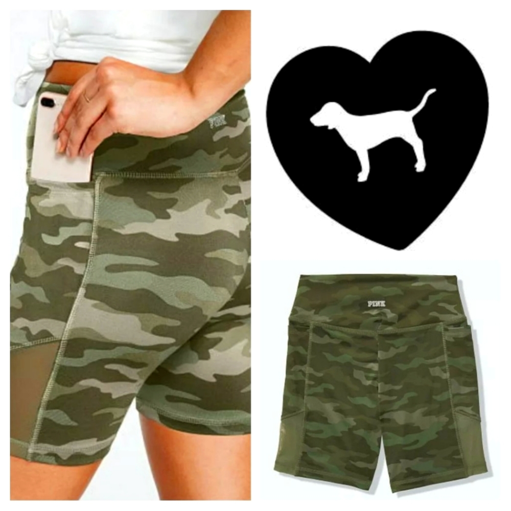 Victoria Secret PINK Camo Sheer Mesh Pockets Short